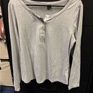 SHEIN Cream Long Sleeve Button Down Shirt